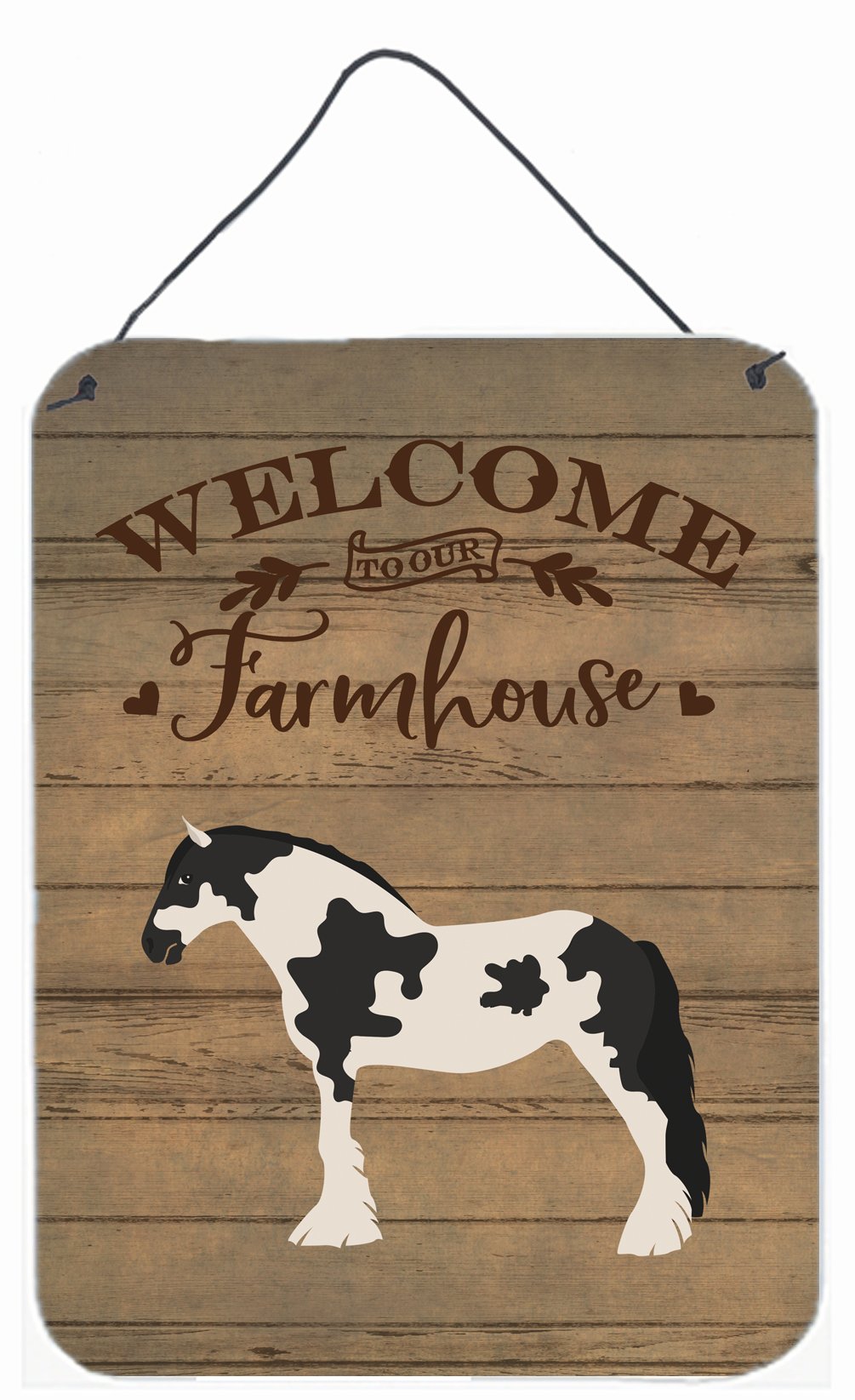 Cyldesdale Horse Welcome Wall or Door Hanging Prints CK6856DS1216 by Caroline&#39;s Treasures