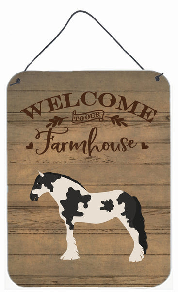 Cyldesdale Horse Welcome Wall or Door Hanging Prints CK6856DS1216 by Caroline's Treasures