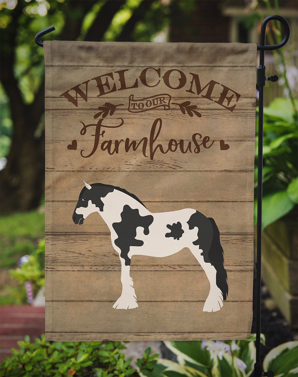 Cyldesdale Horse Welcome Flag Garden Size CK6856GF