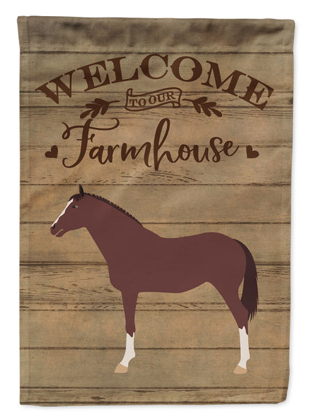 English Thoroughbred Horse Welcome Flag Canvas House Size CK6857CHF