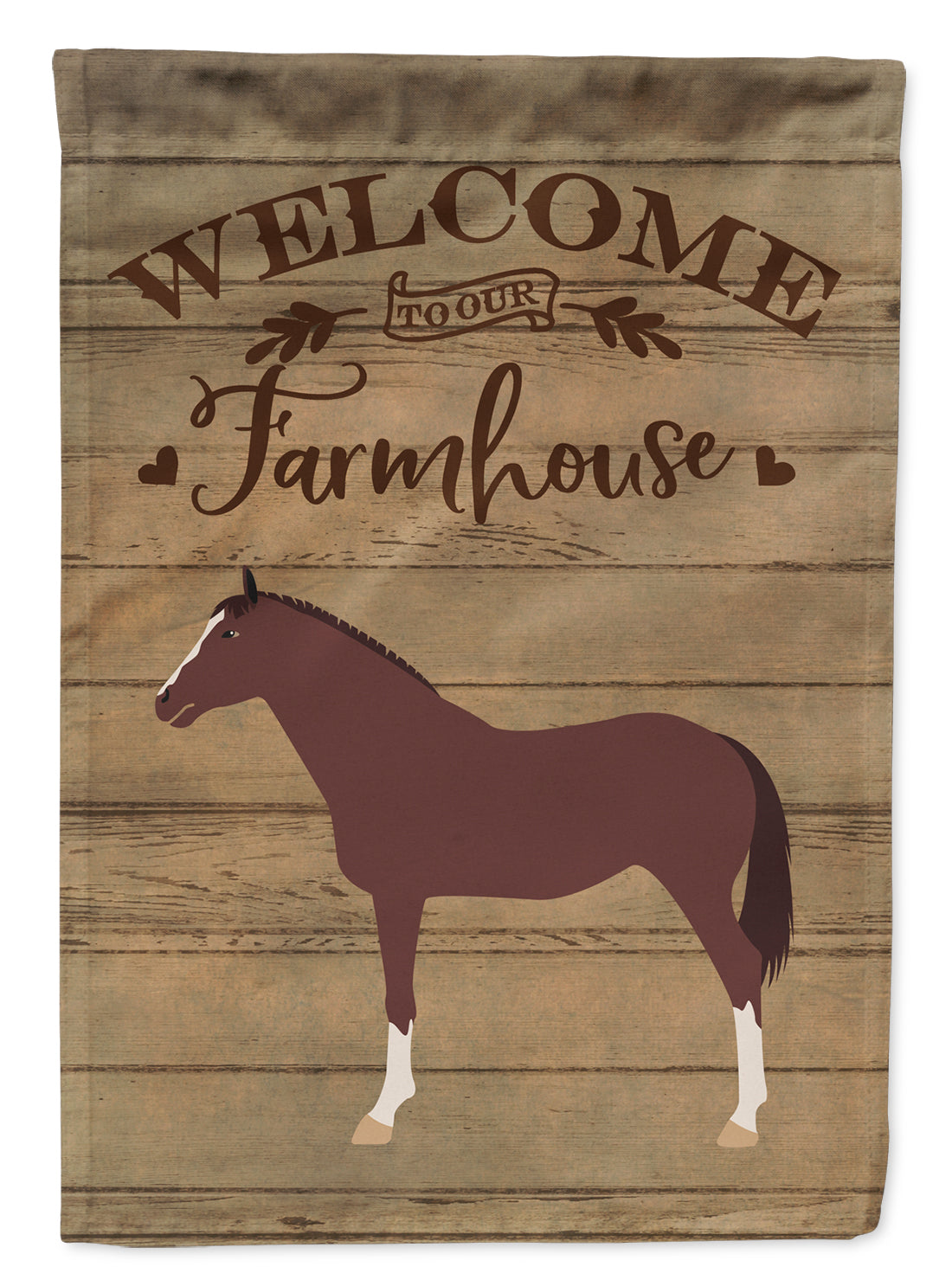 English Thoroughbred Horse Welcome Flag Garden Size CK6857GF  the-store.com.