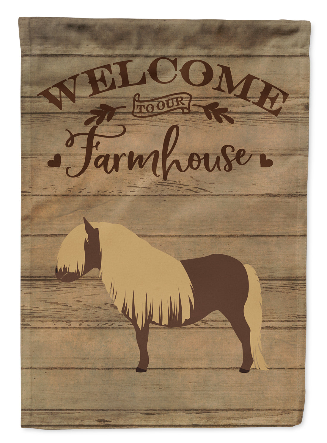 Shetland Pony Horse Welcome Flag Canvas House Size CK6858CHF  the-store.com.