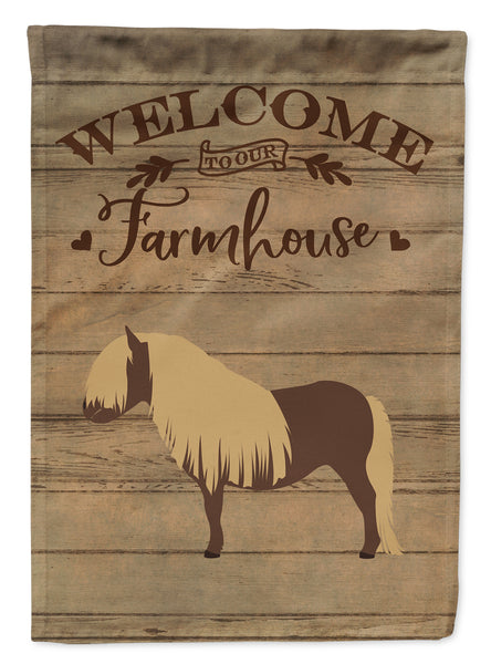 Shetland Pony Horse Welcome Flag Canvas House Size CK6858CHF