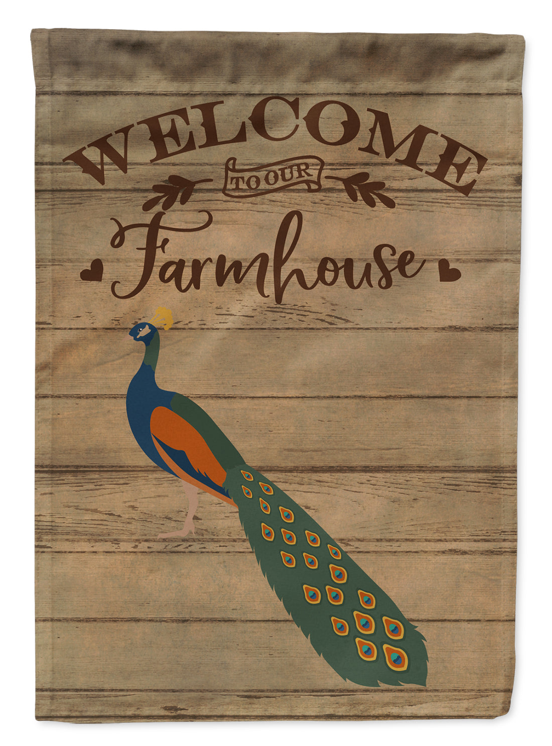 Indian Peacock Peafowl Welcome Flag Canvas House Size CK6869CHF  the-store.com.