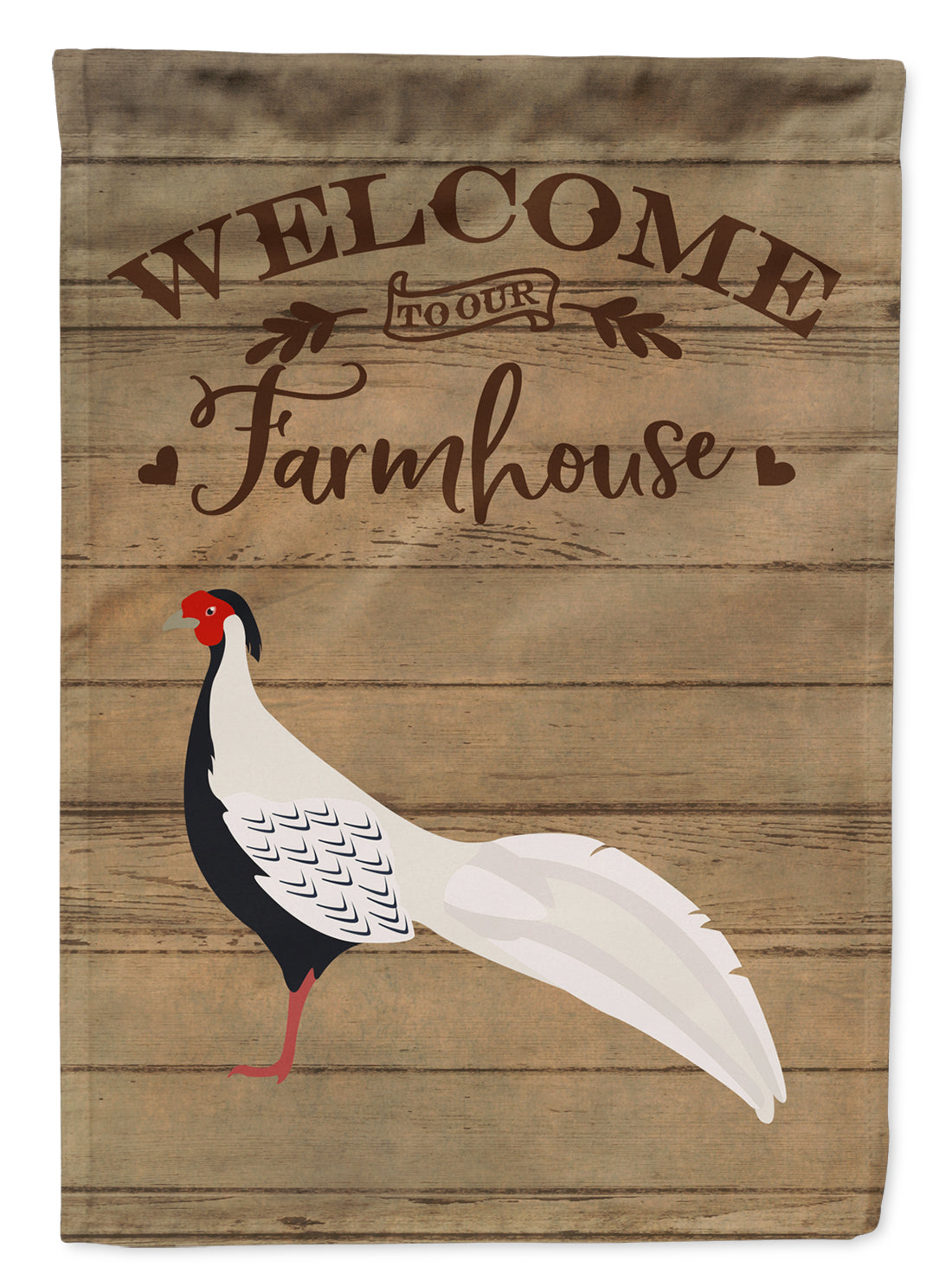 Silver Pheasant Welcome Flag Canvas House Size CK6873CHF  the-store.com.