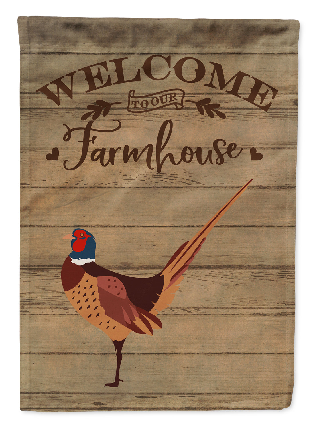 Ring-necked Common Pheasant Welcome Flag Canvas House Size CK6874CHF  the-store.com.