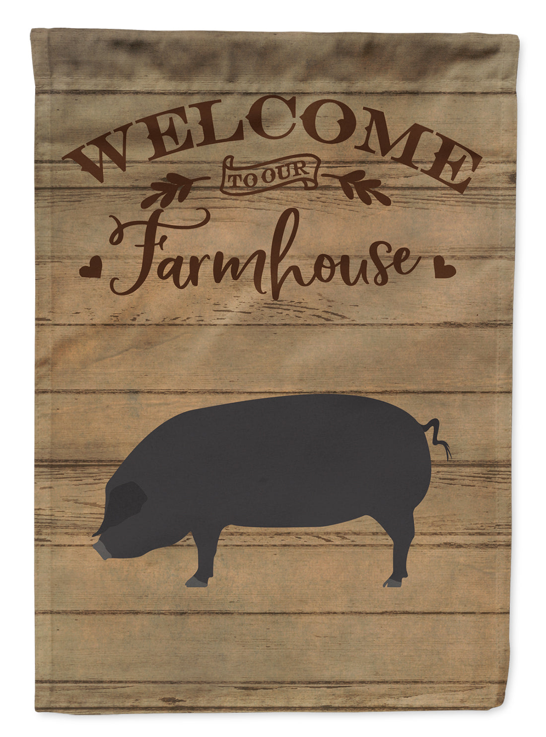 Devon Large Black Pig Welcome Flag Canvas House Size CK6875CHF