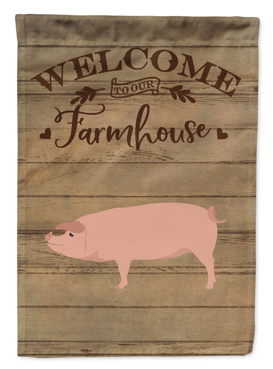American Landrace Pig Welcome Flag Canvas House Size CK6876CHF