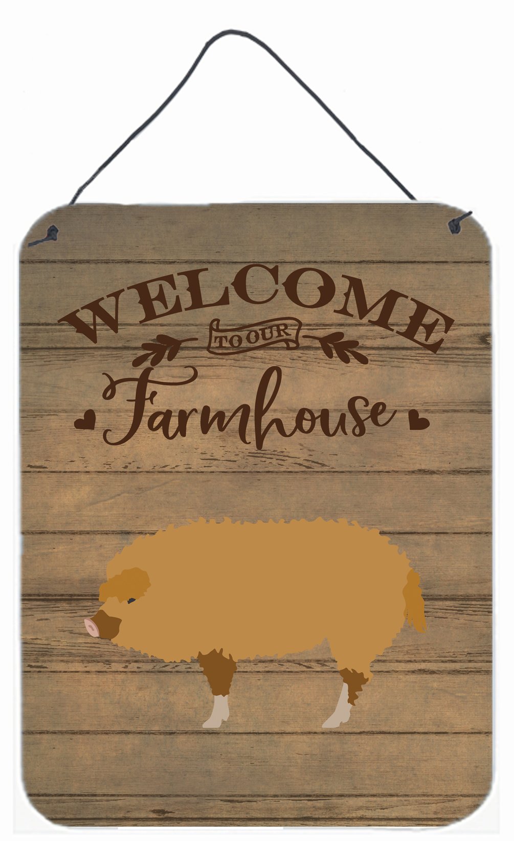 Hungarian Mangalica Pig Welcome Wall or Door Hanging Prints CK6878DS1216 by Caroline&#39;s Treasures