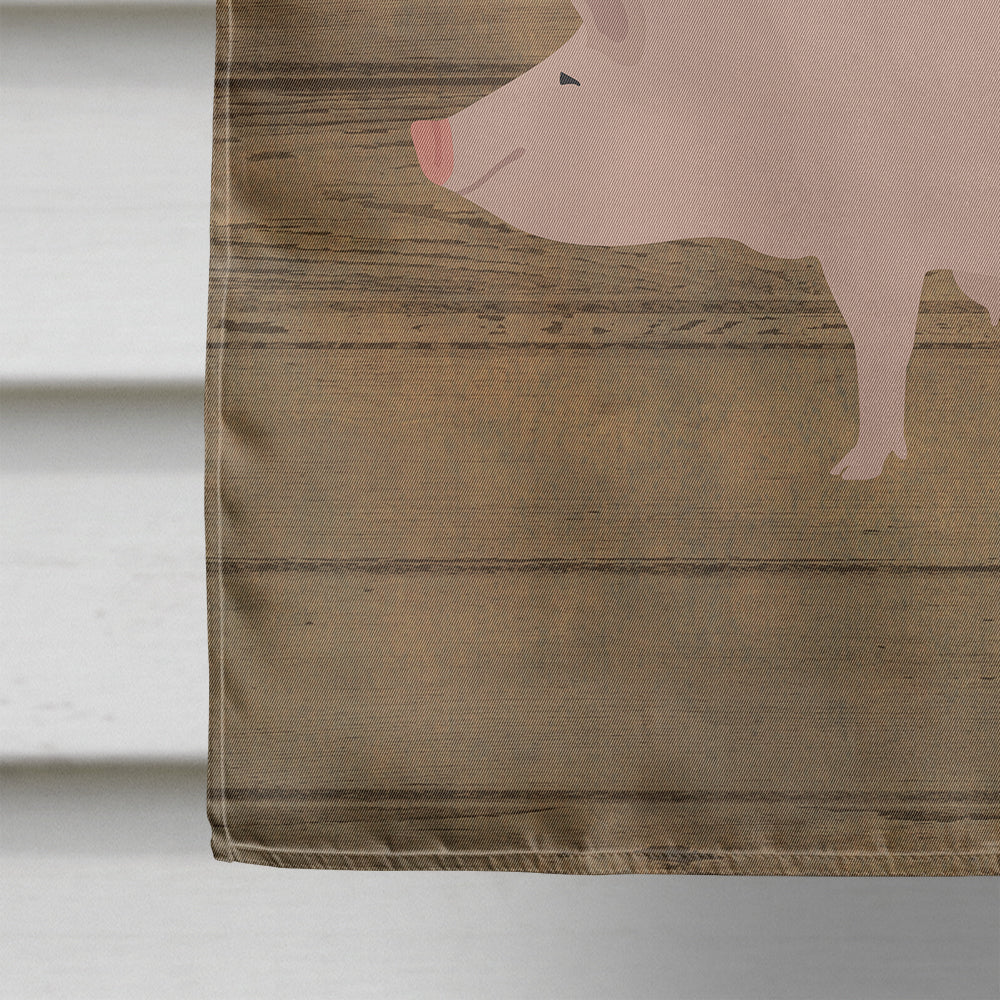 English Large White Pig Welcome Flag Canvas House Size CK6882CHF
