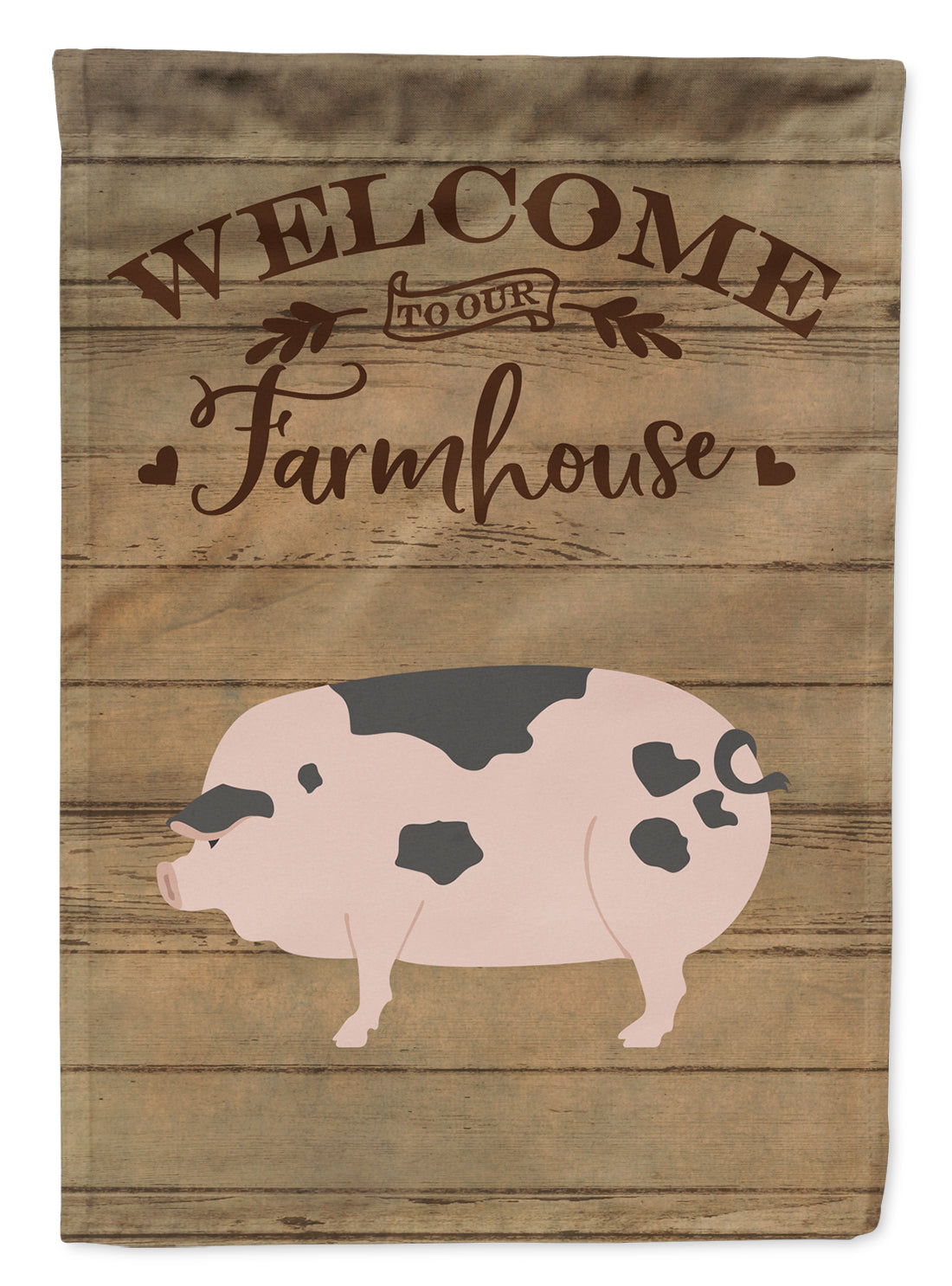 Gloucester Old Spot Pig Welcome Flag Canvas House Size CK6884CHF