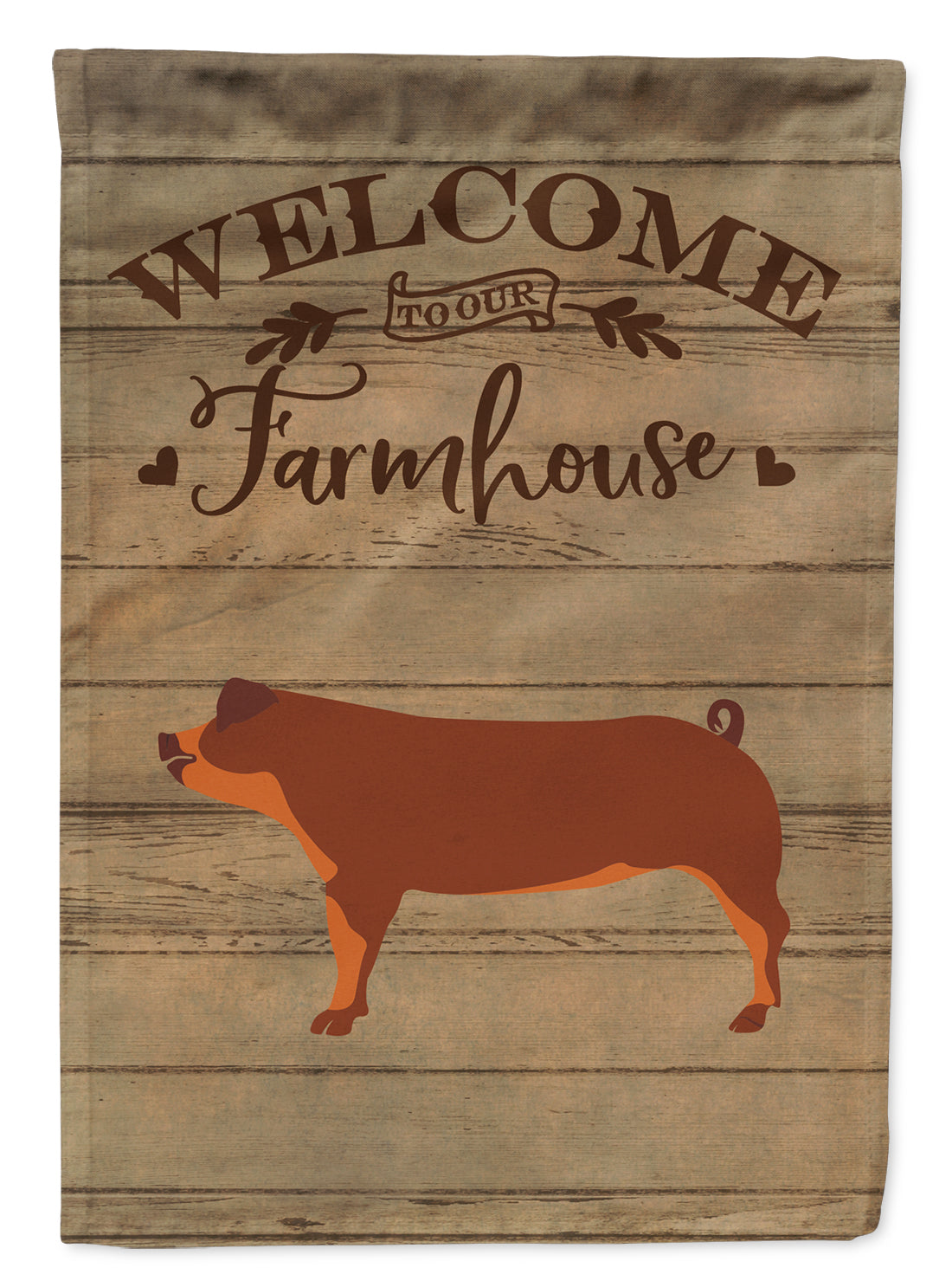 Duroc Pig Welcome Flag Canvas House Size CK6886CHF  the-store.com.