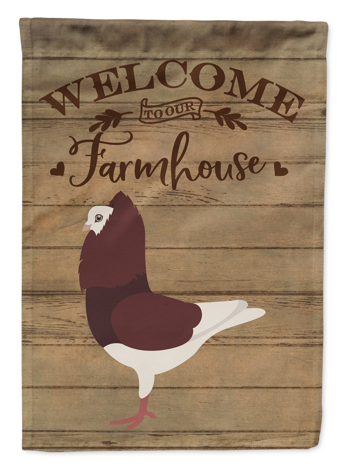 Capuchin Red Pigeon Welcome Flag Canvas House Size CK6892CHF  the-store.com.