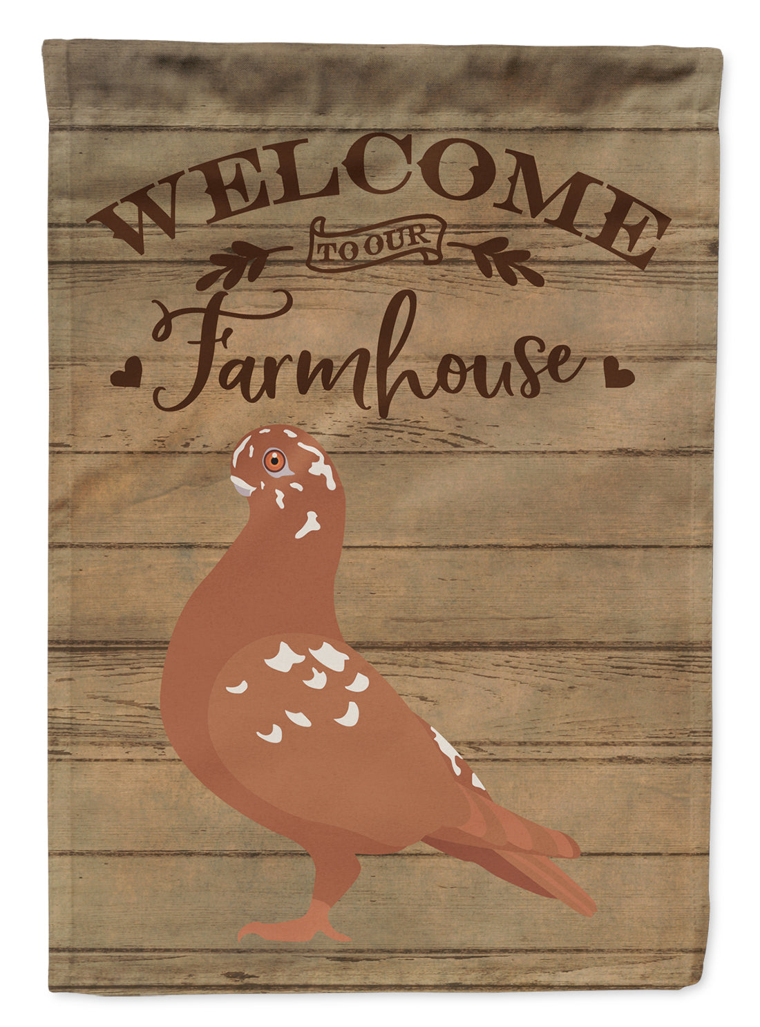 African Owl Pigeon Welcome Flag Canvas House Size CK6897CHF  the-store.com.