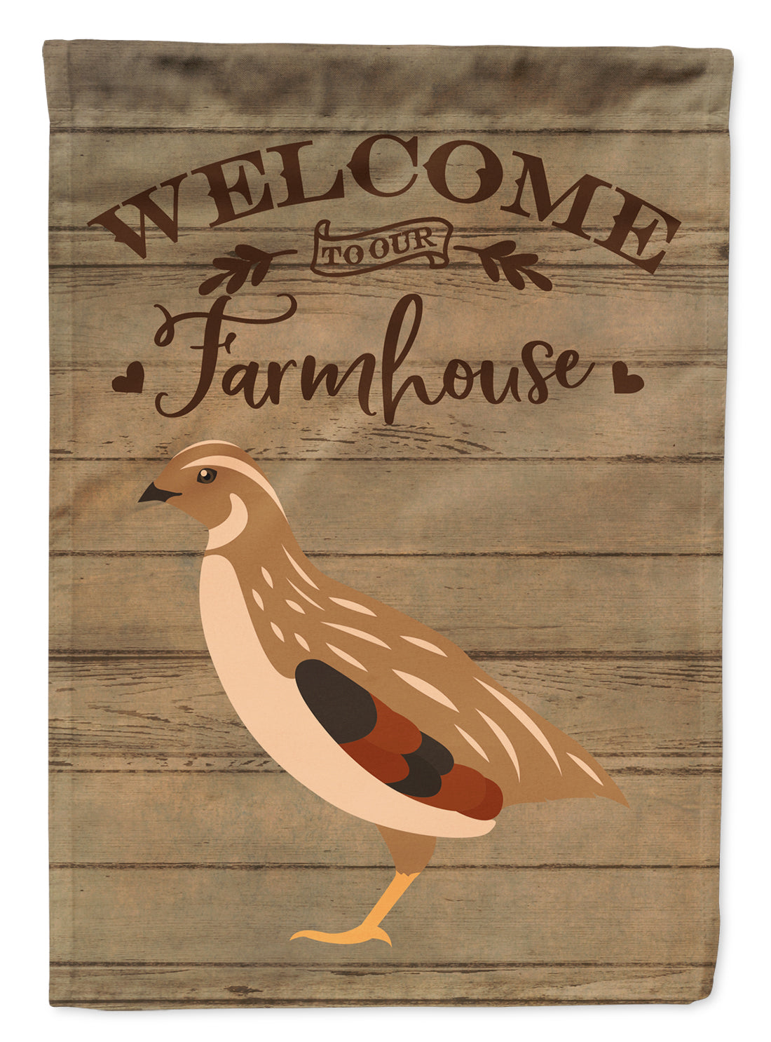 Golden Phoenix Quail Welcome Flag Canvas House Size CK6899CHF  the-store.com.