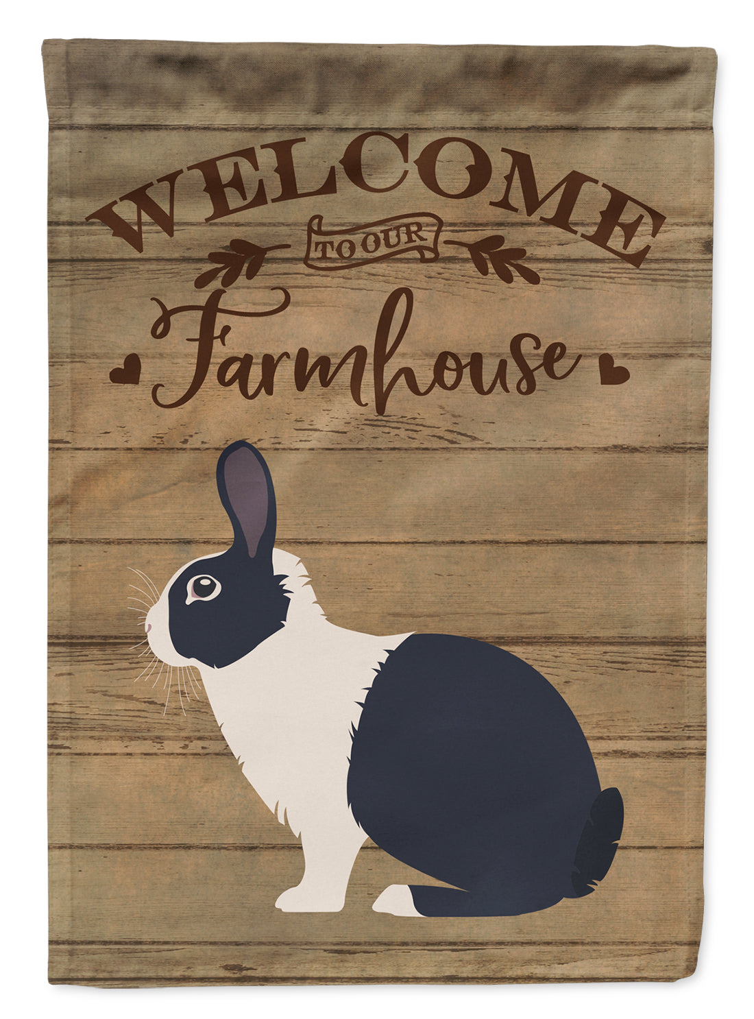 Dutch Rabbit Welcome Flag Canvas House Size CK6902CHF