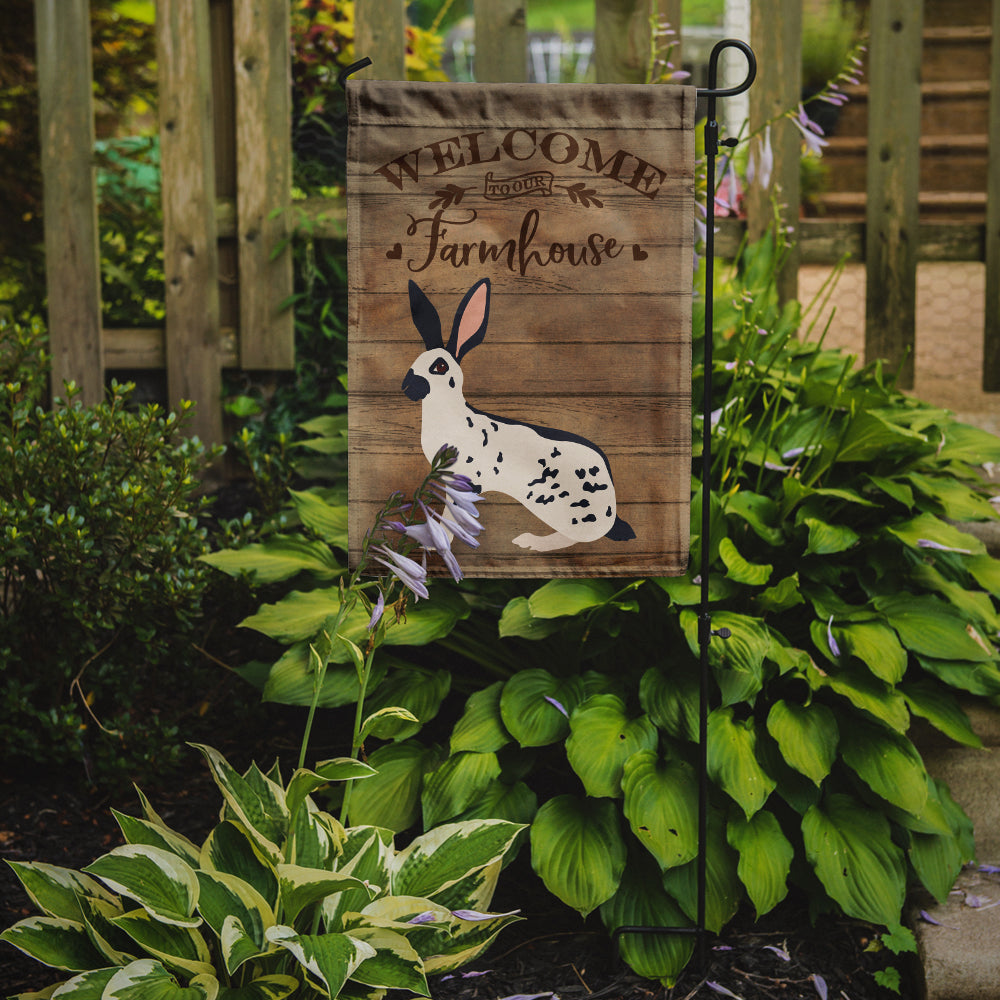 Drapeau de bienvenue lapin tache anglais taille jardin CK6905GF