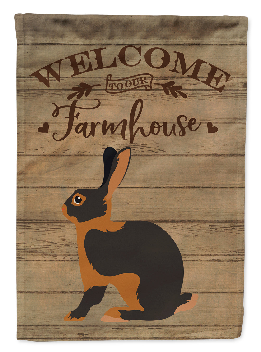 Tan Rabbit Welcome Flag Canvas House Size CK6907CHF