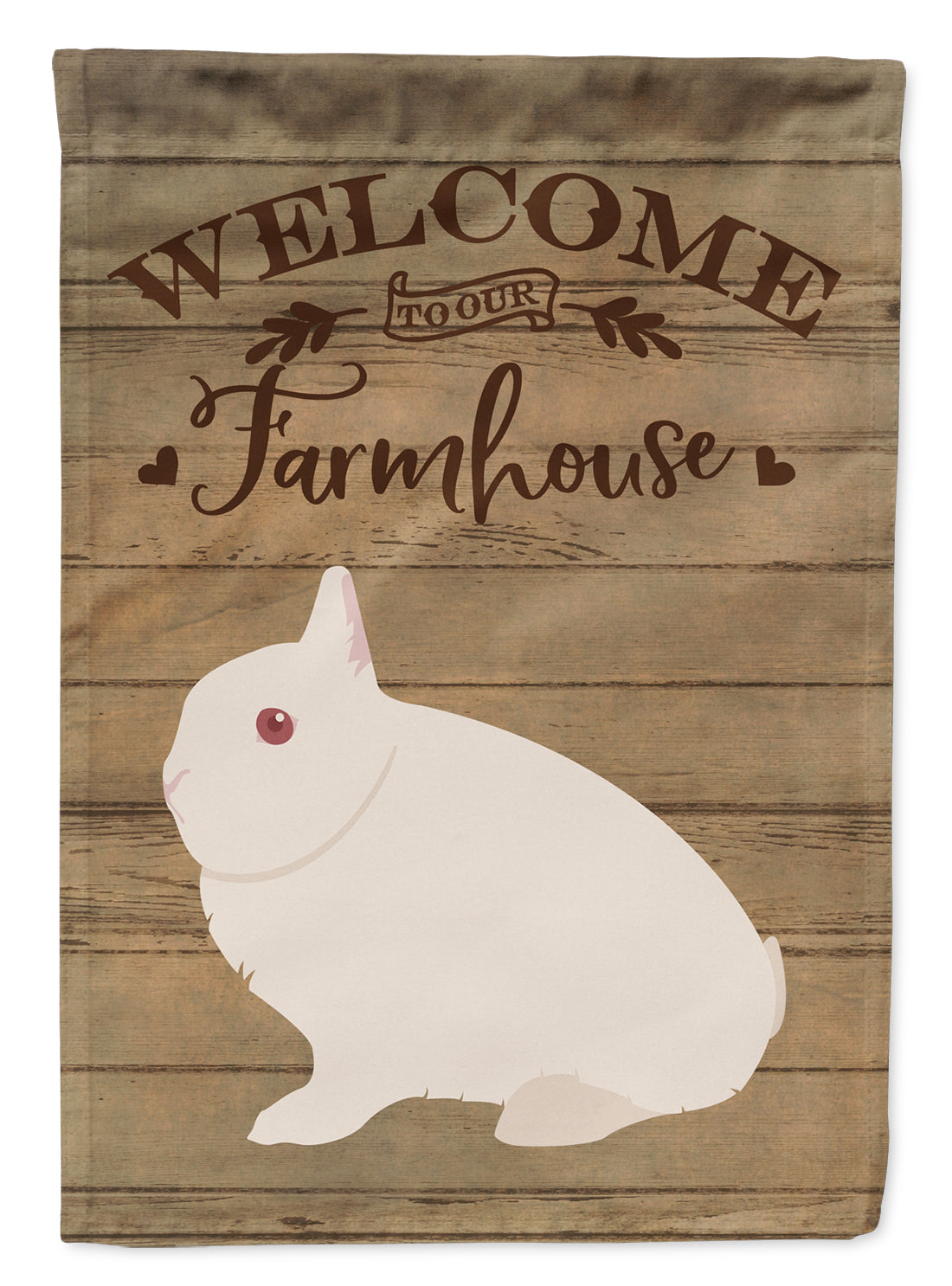 Hermelin Rabbit Welcome Flag Canvas House Size CK6908CHF