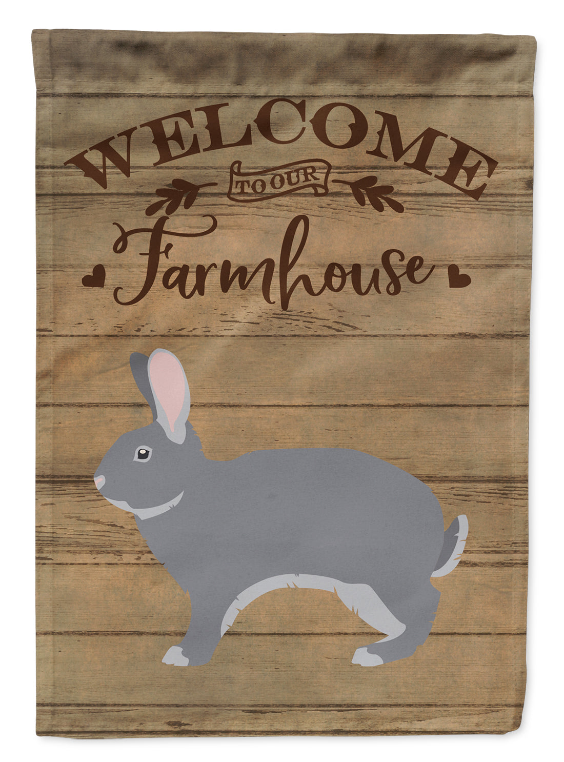 Giant Chinchilla Rabbit Welcome Flag Canvas House Size CK6910CHF