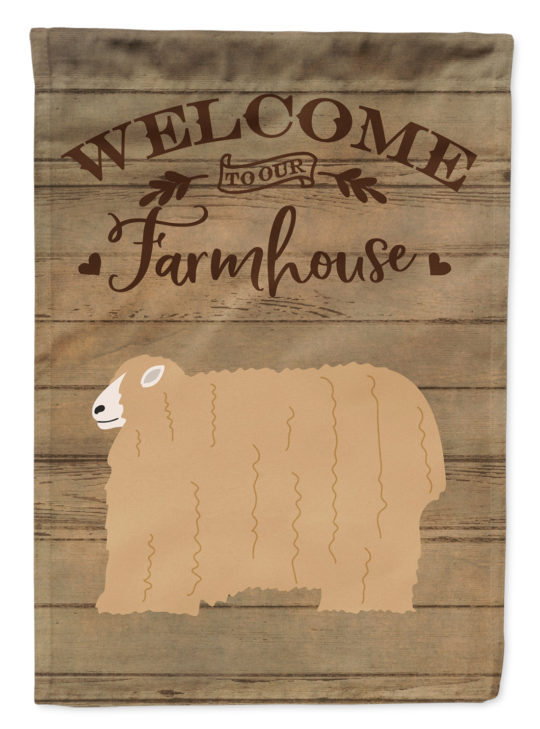 Lincoln Longwool Sheep Welcome Flag Canvas House Size CK6915CHF