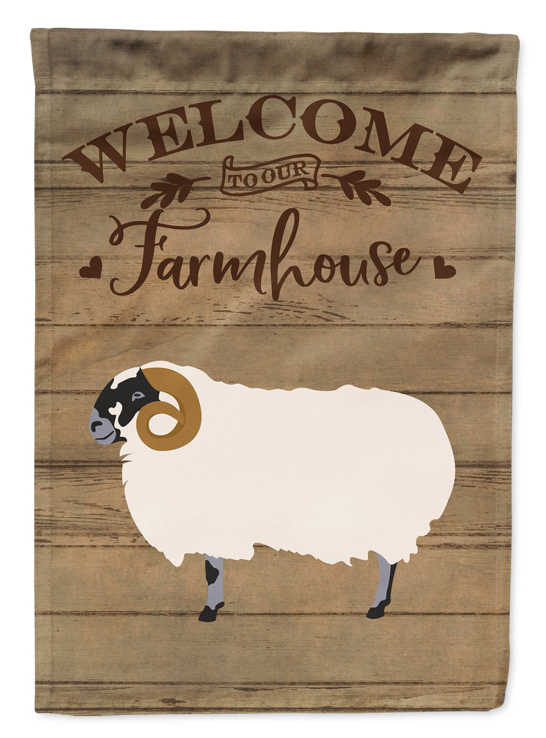 Scottish Blackface Sheep Welcome Flag Canvas House Size CK6917CHF