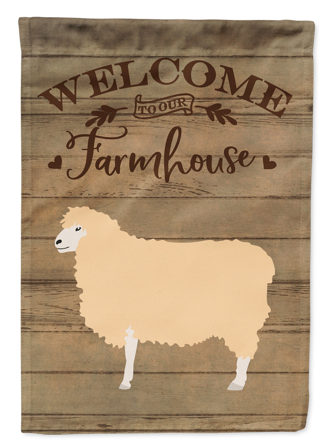 English Leicester Longwool Sheep Welcome Flag Canvas House Size CK6918CHF  the-store.com.
