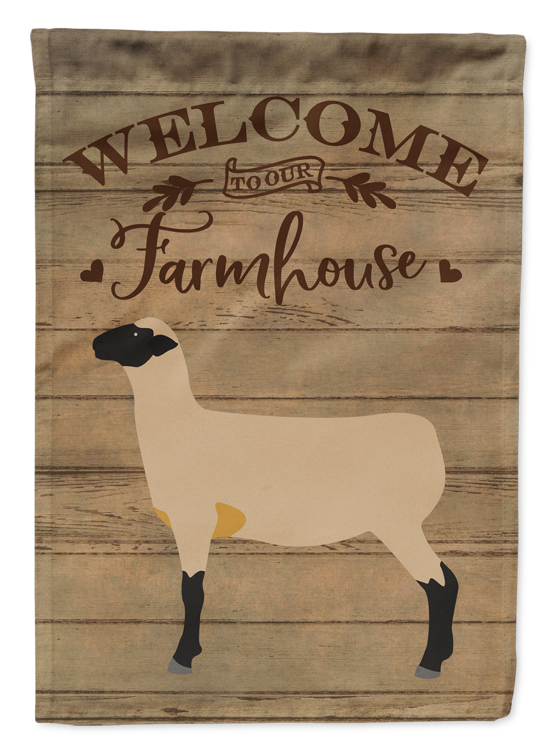 Hampshire Down Sheep Welcome Flag Canvas House Size CK6920CHF