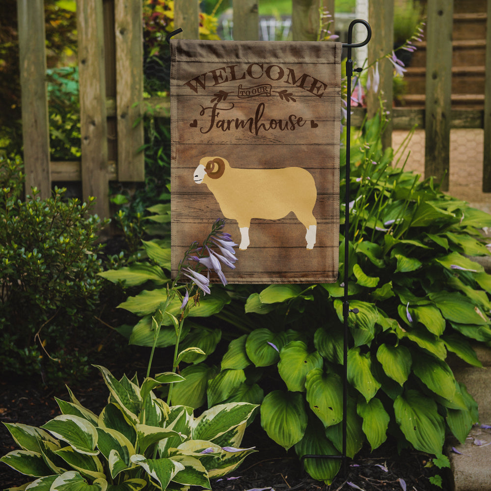 Caroline's Treasures Horned Dorset Sheep Welcome Garden Flag – Decorative Outdoor Yard Flag CK6924GF