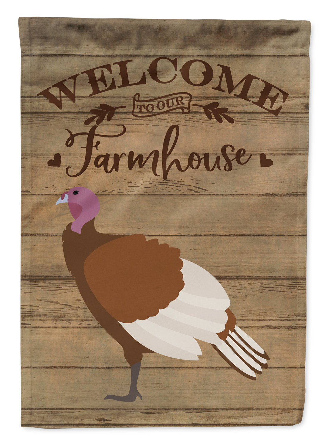 Bourbon Red Turkey Hen Welcome Flag Canvas House Size CK6926CHF  the-store.com.