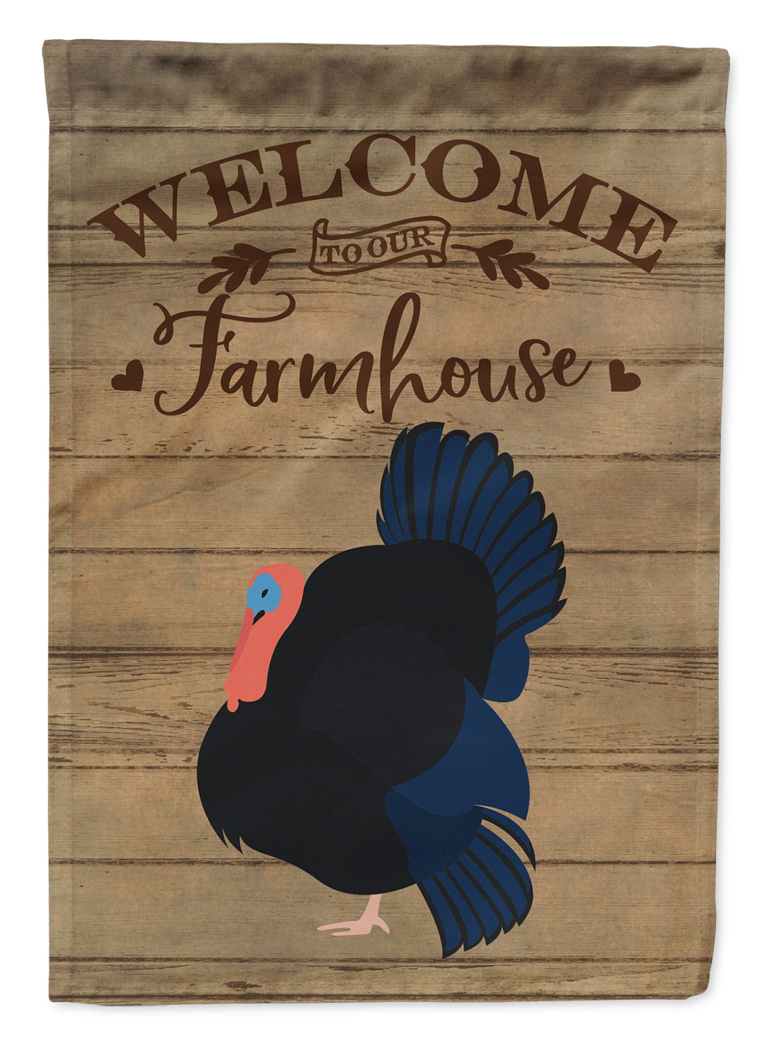 Norfolk Black Turkey Welcome Flag Canvas House Size CK6929CHF  the-store.com.
