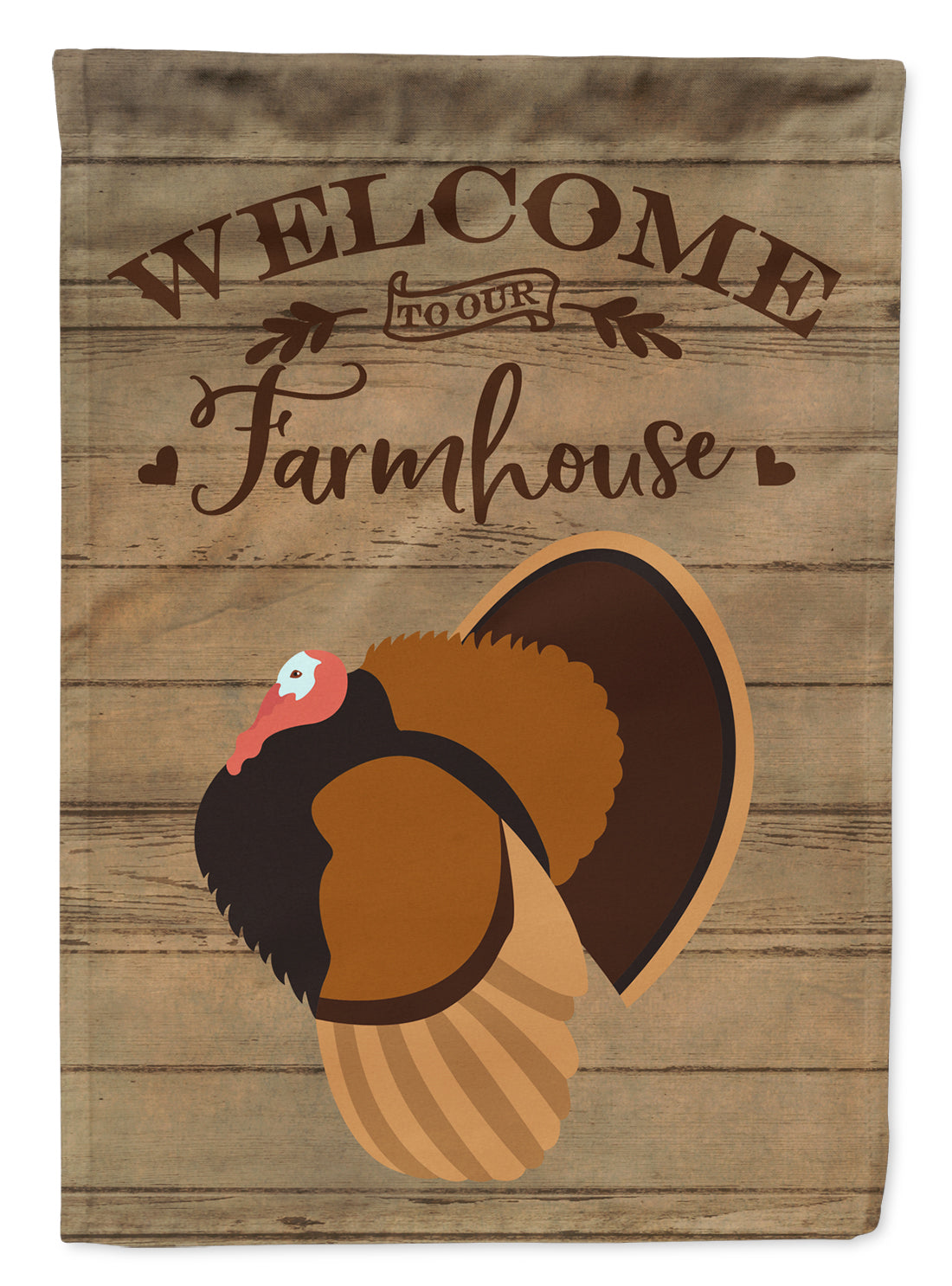Bronze Turkey Welcome Flag Canvas House Size CK6930CHF