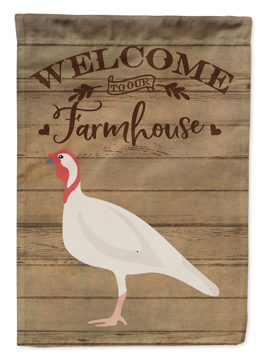 Beltsville Small White Turkey Hen Welcome Flag Canvas House Size CK6933CHF  the-store.com.