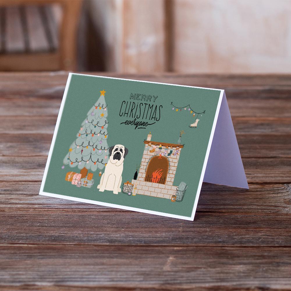 White Mastiff Christmas Everyone Greeting Cards and Envelopes Pack of 8 - the-store.com