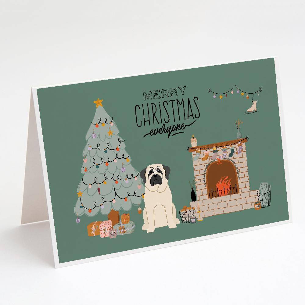 Buy this White Mastiff Christmas Everyone Greeting Cards and Envelopes Pack of 8