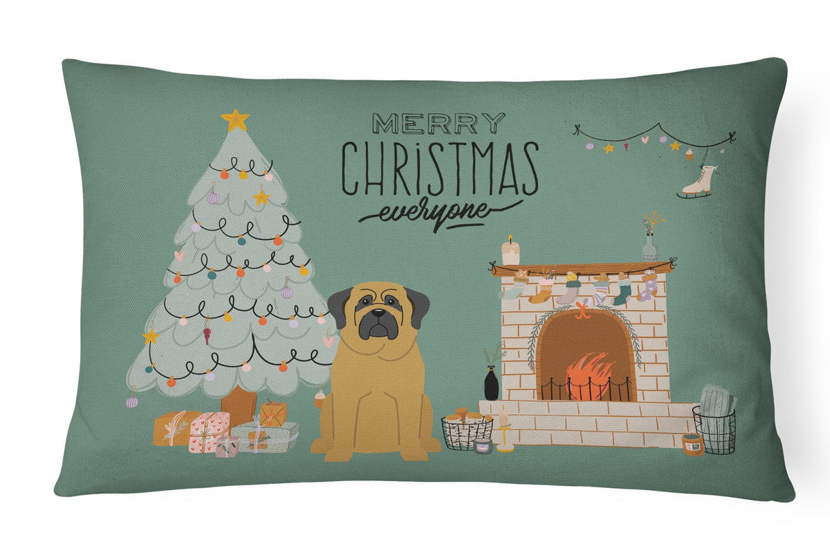 Mastiff Christmas Everyone Canvas Fabric Decorative Pillow CK7581PW1216 by Caroline&#39;s Treasures
