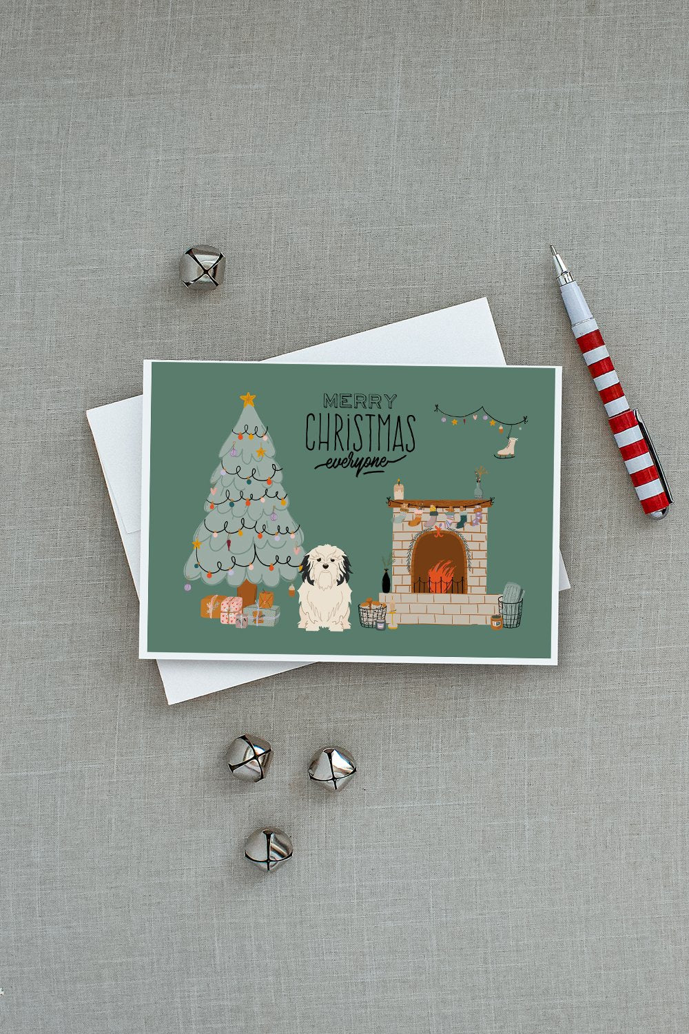 Lowchen Christmas Everyone Greeting Cards and Envelopes Pack of 8 - the-store.com
