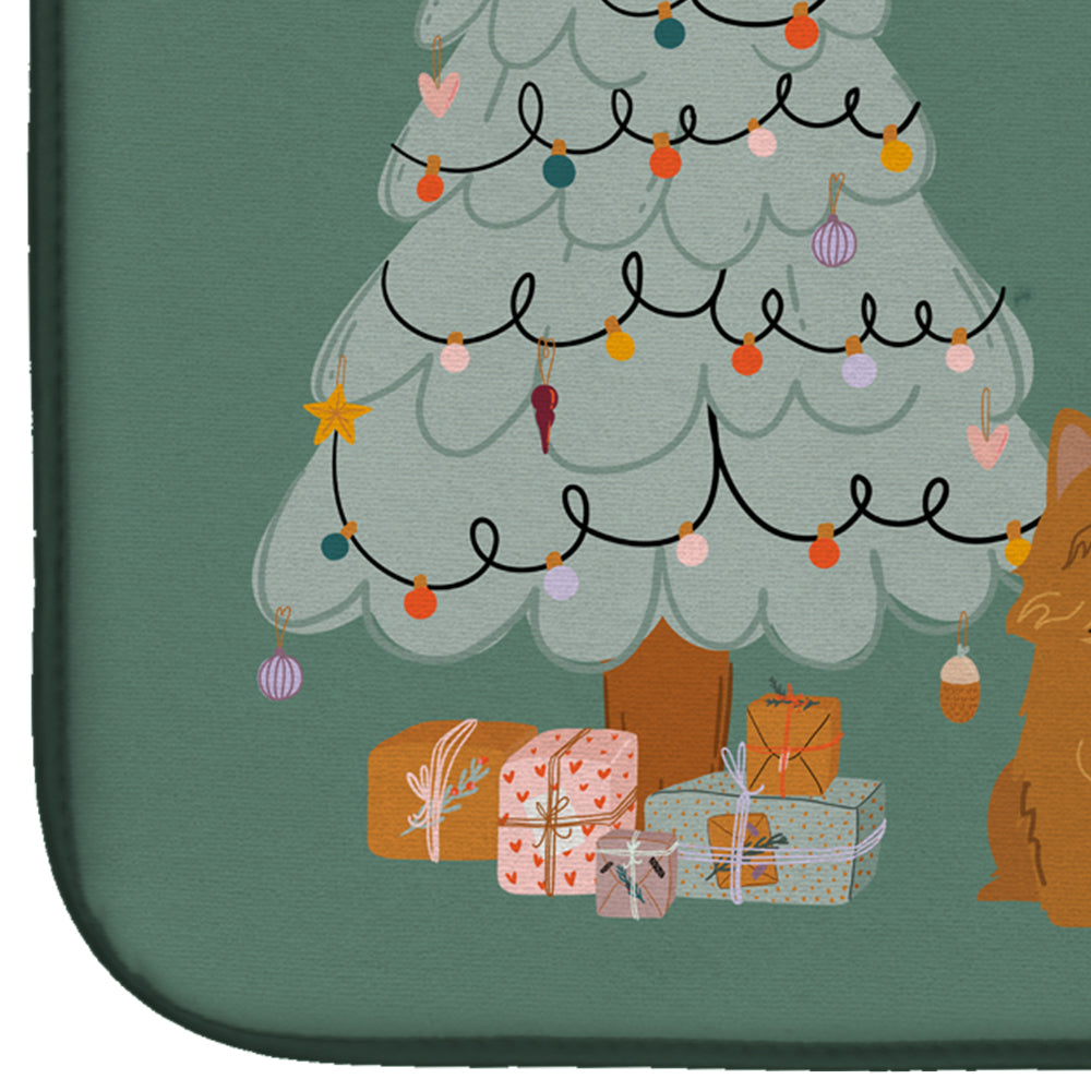 Norwich Terrier Christmas Everyone Dish Drying Mat CK7583DDM  the-store.com.