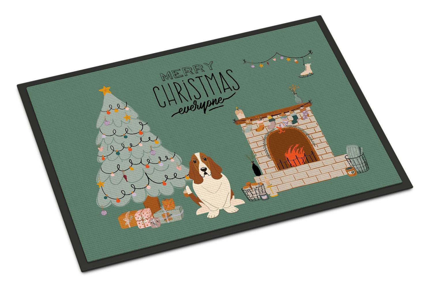 Basset Hound Christmas Everyone Indoor or Outdoor Mat 24x36 CK7584JMAT by Caroline's Treasures