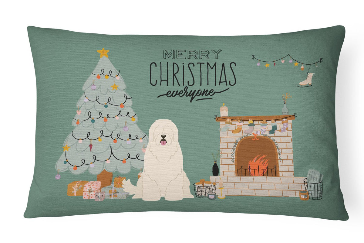 South Russian Sheepdog Christmas Everyone Canvas Fabric Decorative Pillow CK7587PW1216 by Caroline&#39;s Treasures