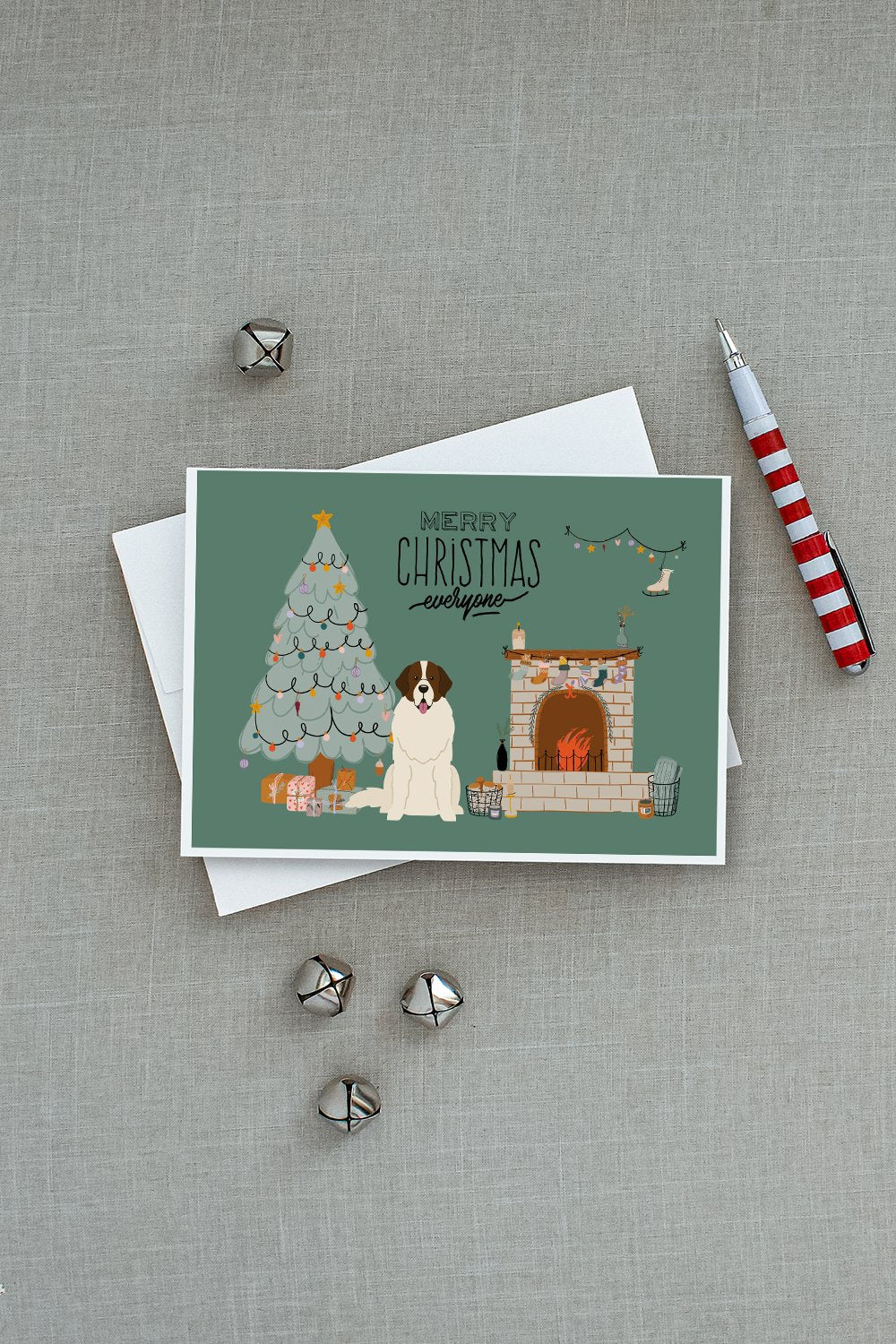 Moscow Watchdog Christmas Everyone Greeting Cards and Envelopes Pack of 8 - the-store.com