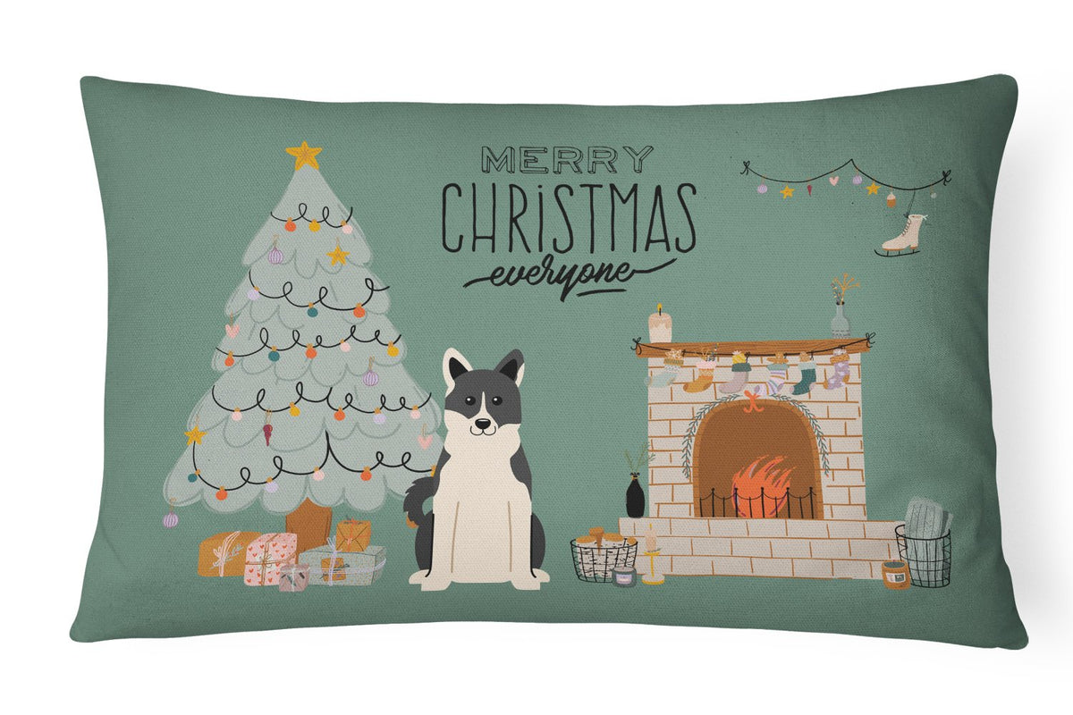 Russo-European Laika Spitz Christmas Everyone Canvas Fabric Decorative Pillow CK7592PW1216 by Caroline&#39;s Treasures