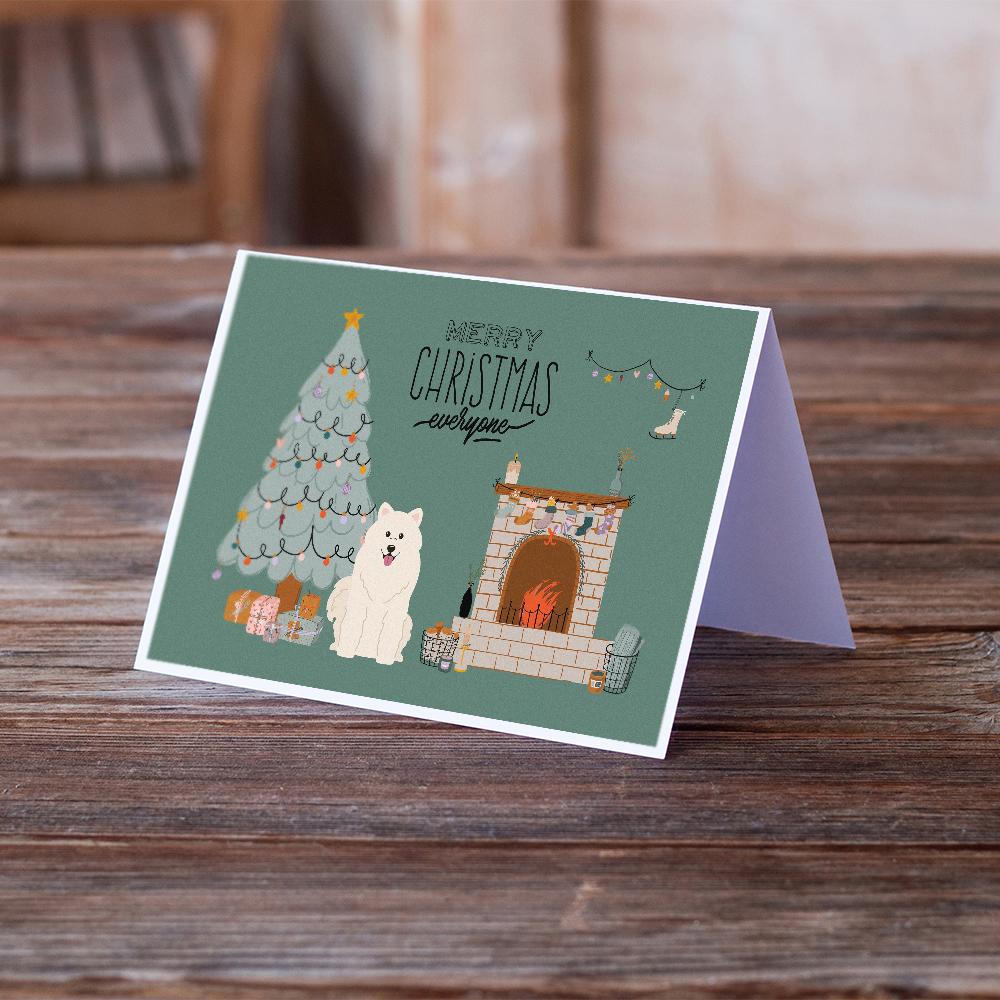 Samoyed Christmas Everyone Greeting Cards and Envelopes Pack of 8 - the-store.com