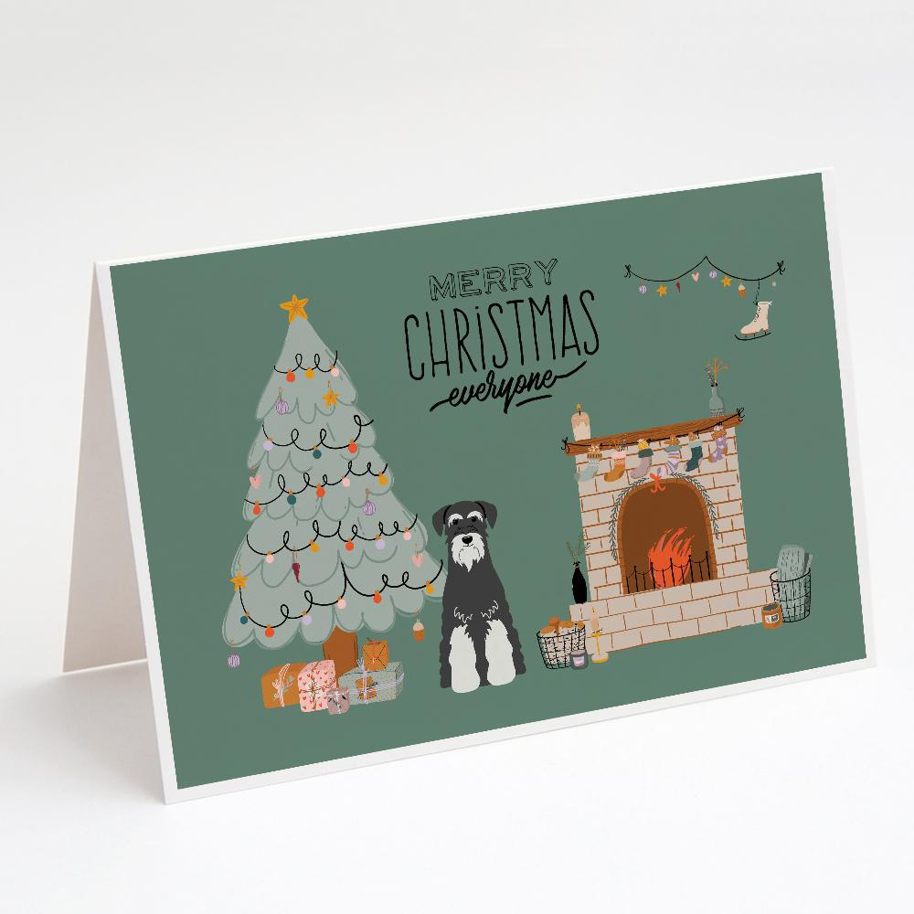 Buy this Salt and Pepper Standard Schnauzer Christmas Everyone Greeting Cards and Envelopes Pack of 8