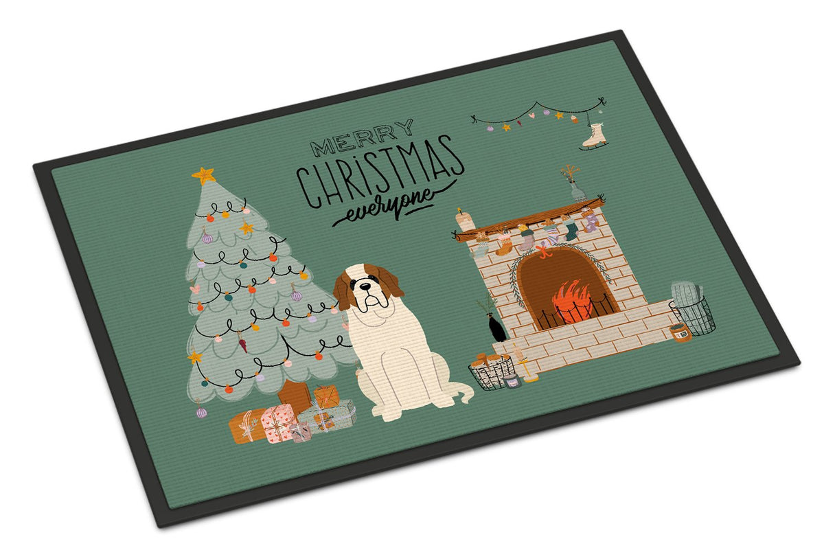 Saint Bernard Christmas Everyone Indoor or Outdoor Mat 24x36 CK7598JMAT by Caroline&#39;s Treasures
