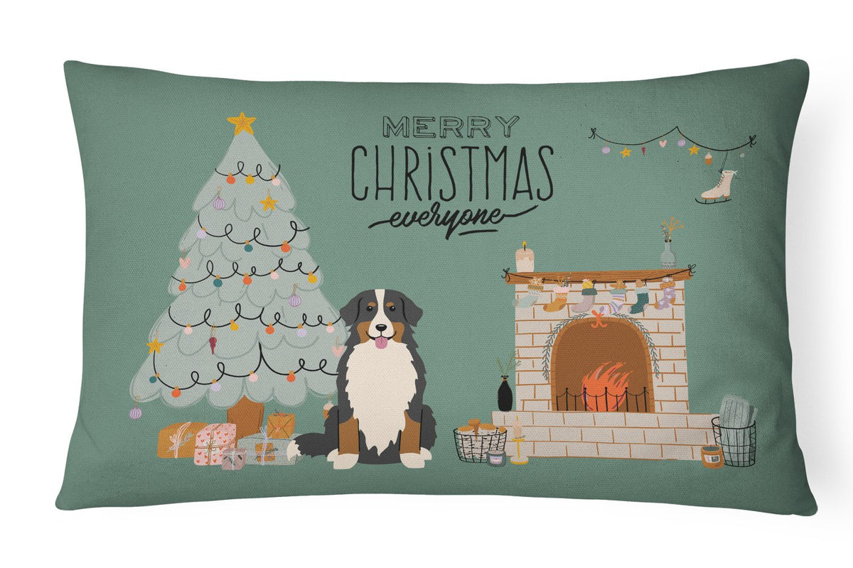 Bernese Mountain Dog Christmas Everyone Canvas Fabric Decorative Pillow CK7599PW1216 by Caroline&#39;s Treasures