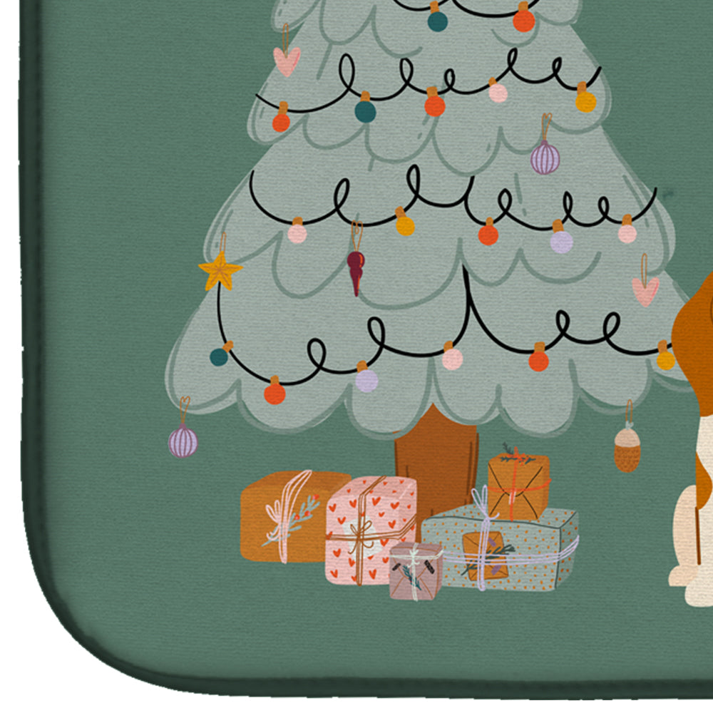 Tricolore Beagle Noël Tout le monde Tapis de séchage pour vaisselle CK7603DDM