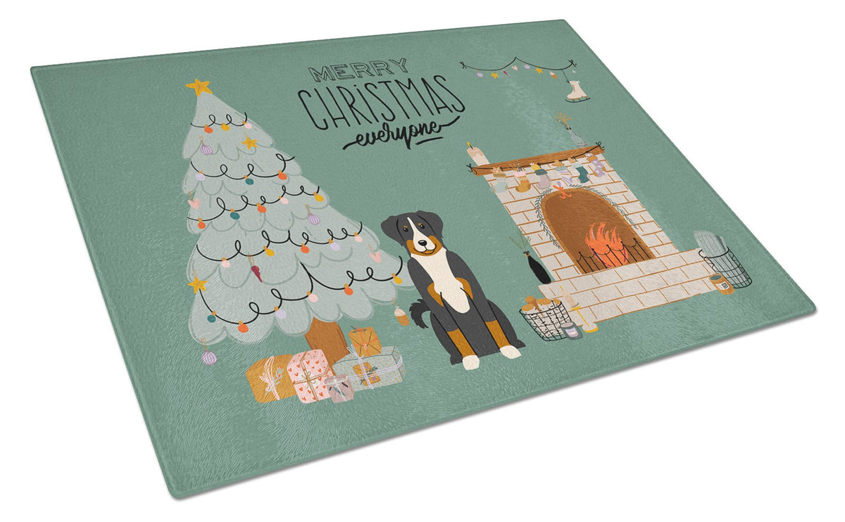 Appenzeller Sennenhund Christmas Everyone Glass Cutting Board Large CK7606LCB by Caroline&#39;s Treasures