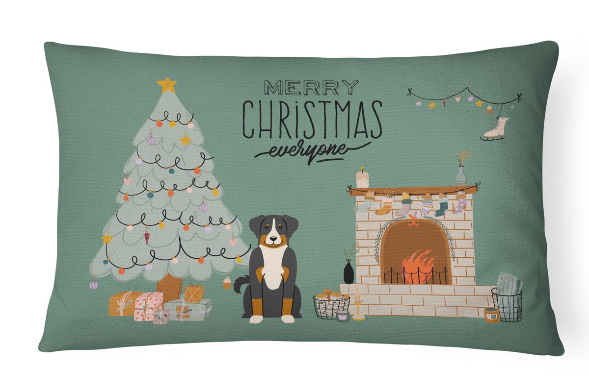 Appenzeller Sennenhund Christmas Everyone Canvas Fabric Decorative Pillow CK7606PW1216 by Caroline&#39;s Treasures