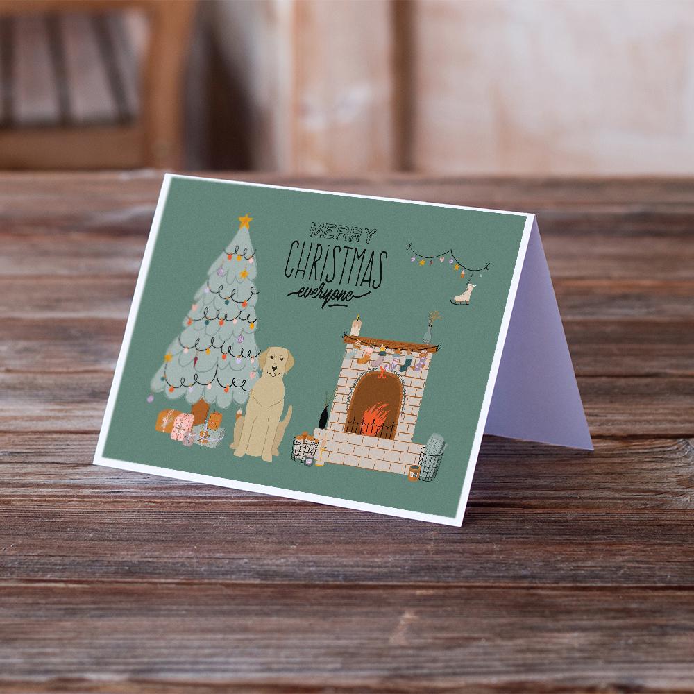 Yellow Labrador Christmas Everyone Greeting Cards and Envelopes Pack of 8 - the-store.com